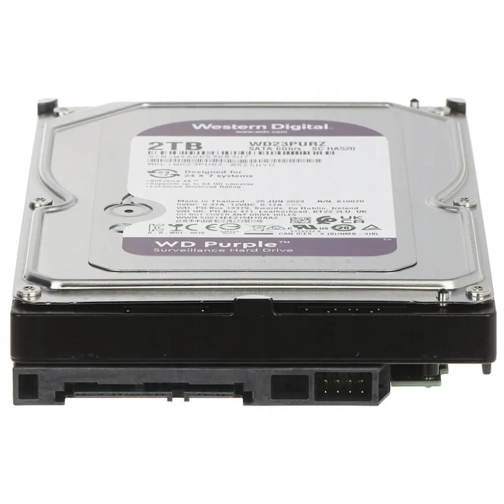 Жорсткий диск 3.5" 2TB 64MB Western Digital Purple (WD23PURZ)- Фото 4
